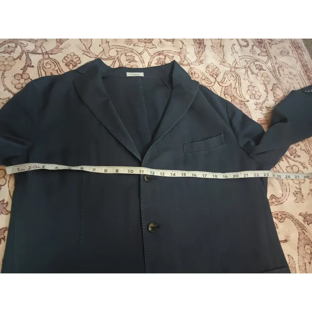 Boglioli Mens Quiet Luxury Blazer Euro 58 US 46-48 Navy Slim Fit Lana Wool Italy